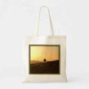 One Lone Tree on a Hillside with Sunrise Tote Bag
