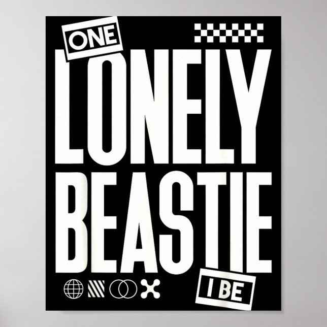 One Lonely Ie I Be Funny Quote Sarcastic Retro Hum Poster (Front)