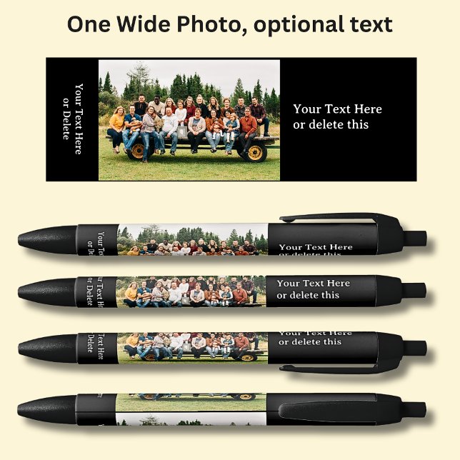 One Long Wide Photo with optional text on Black Pen (Creator Uploaded)