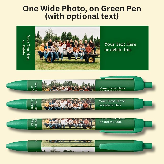 One Long Wide Photo with optional text on Green Pen (Creator Uploaded)