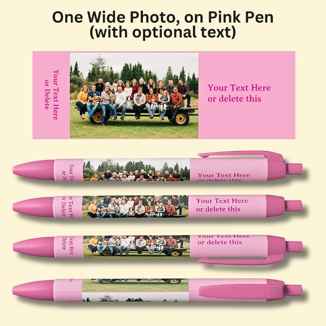 One Long Wide Photo with optional text on Pink Pen (Creator Uploaded)