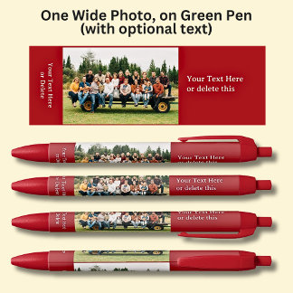 One Long Wide Photo with optional text on Red Pen