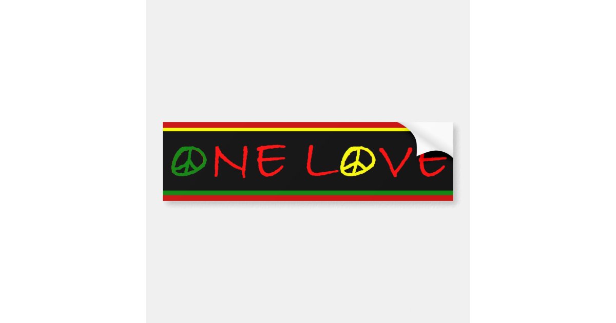 One Love Bumper Sticker Zazzle