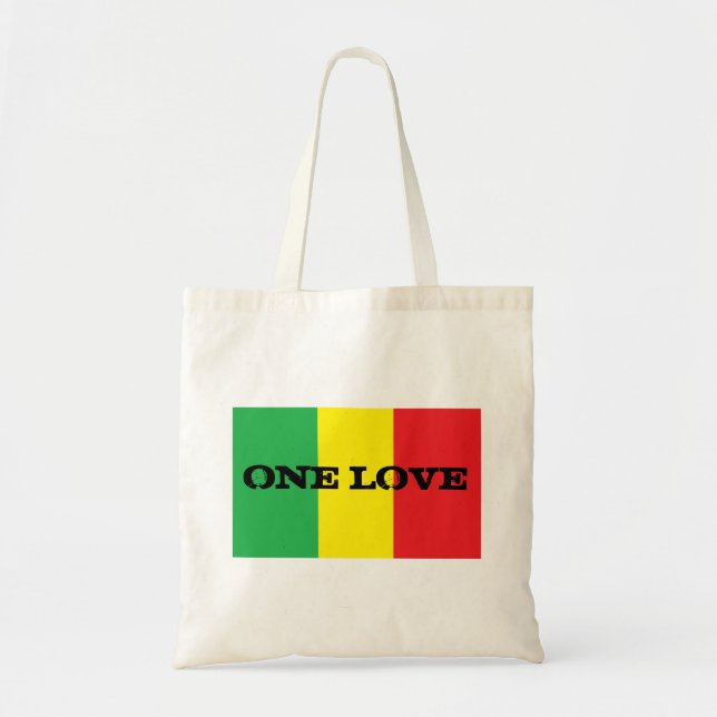 One Love Design Rasta Tote Bag (Front)