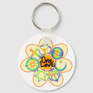 One Love Flower Keychain