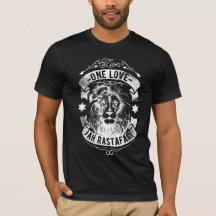 One Love Jah Rastafari Black T-shirt