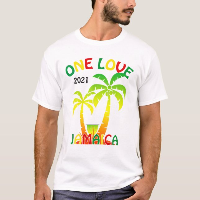 One Love Jamaica 2021 Matching Friends Vacation T-Shirt (Front)