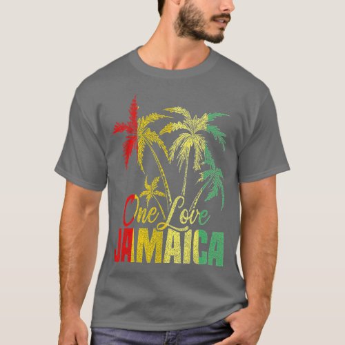 One Love Jamaica Caribbean Vacation Reggae  T_Shirt