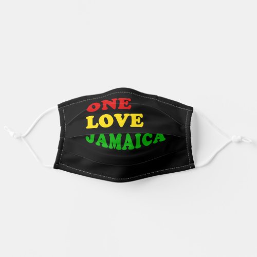 One Love Jamaica Red Gold Green Adult Cloth Face Mask