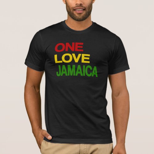 One Love Jamaica Red Gold Green T_Shirt