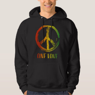 One Love Jamaica Reggae Music Rasta Peace Hoodie
