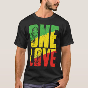 One Love Jamaica Vacation Jamaican Reggae Music Ca T-Shirt