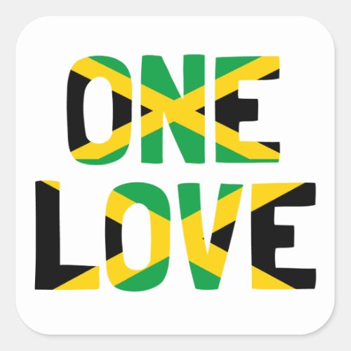 One Love Jamaican Flag Sticker