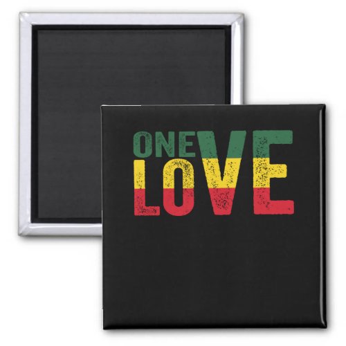 One Love Jamaican Rasta Reggae Magnet