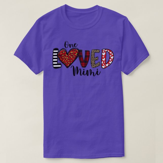 One Love Mimi Mom Love heart Valentines Day Mother T-Shirt (Design Front)
