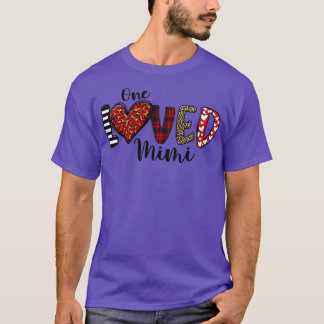 One Love Mimi Mom Love heart Valentines Day Mother T-Shirt