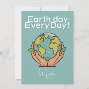 One Love One Earth, Earth Day, Save Our Planet Holiday Card