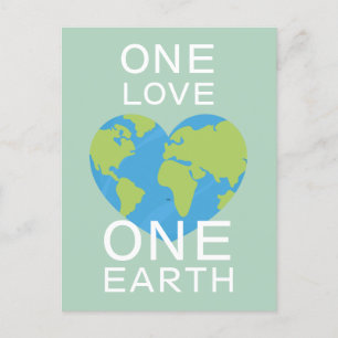 One Love One Earth, Earth Day, Save Our Planet Postcard