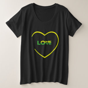 One Love One Heart Jamaican flag colors front-back Plus Size T-Shirt