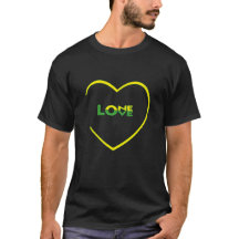 One Love One Heart Jamaican flag colors front-back