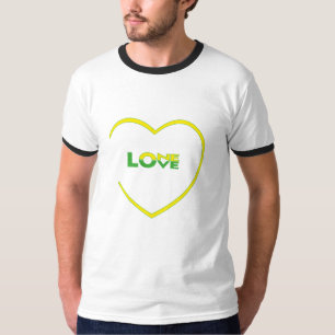 One Love One Heart Jamaican flag colors front-back T-Shirt