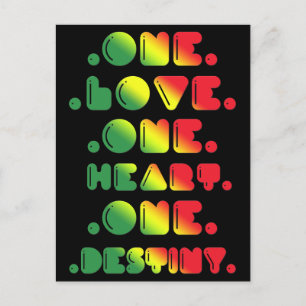 ONE LOVE, ONE HEART, ONE DESTINY. POSTCARD