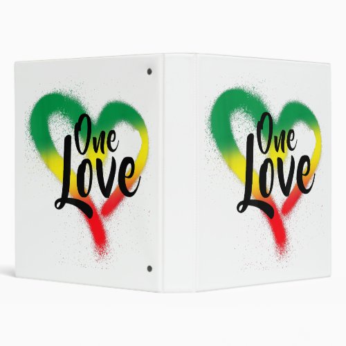One Love One Heart Reggae Vibes 3 Ring Binder