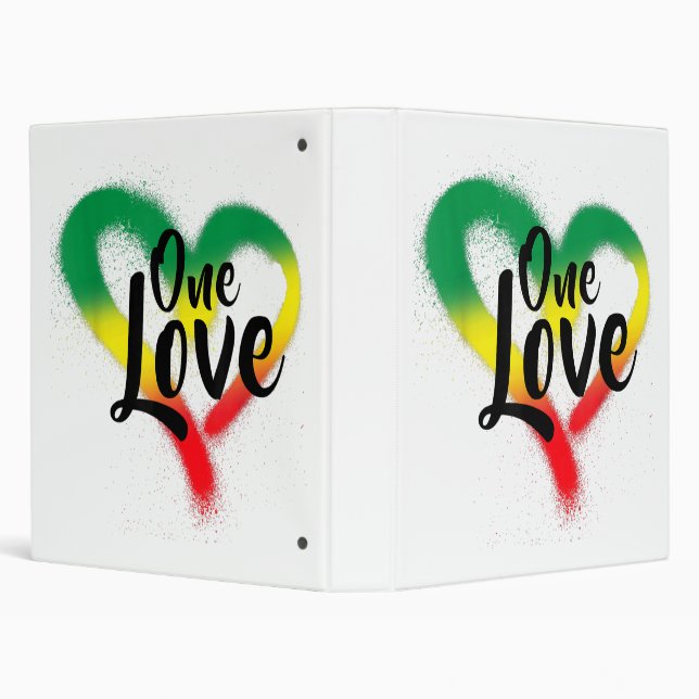 One Love One Heart Reggae Vibes 3 Ring Binder (Background)