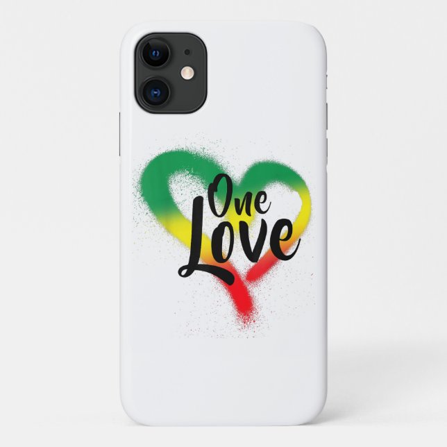 One Love One Heart Reggae Vibes Case-Mate iPhone Case (Back)