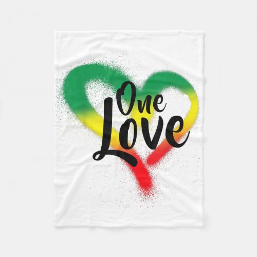 One Love One Heart Reggae Vibes Fleece Blanket