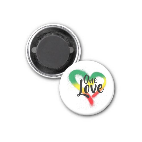 One Love One Heart Reggae Vibes Magnet