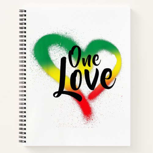One Love One Heart Reggae Vibes Notebook