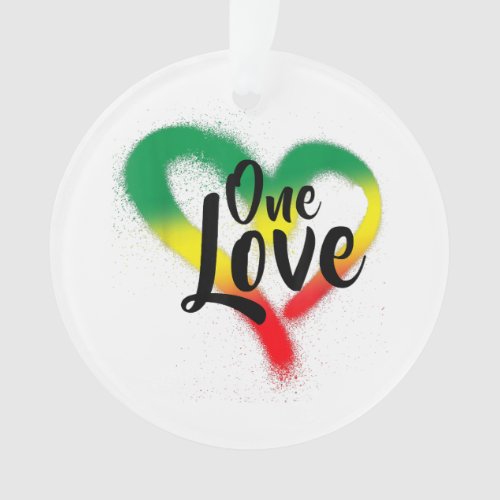 One Love One Heart Reggae Vibes Ornament