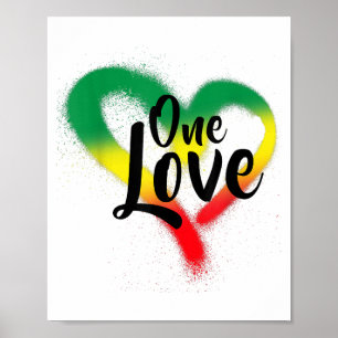 One Love One Heart Reggae Vibes Poster