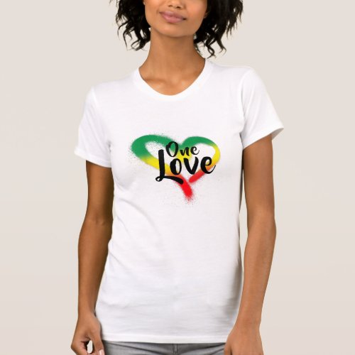 One Love One Heart Reggae Vibes T_Shirt