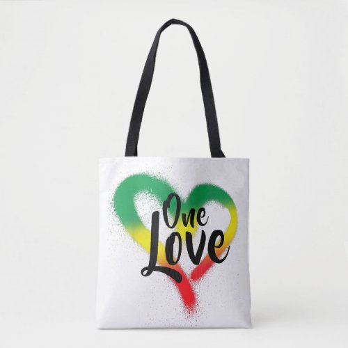 One Love One Heart Reggae Vibes Tote Bag
