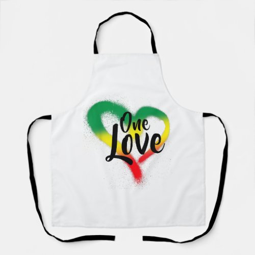 One Love One Heart Reggae VibesOne Love One Heart  Apron