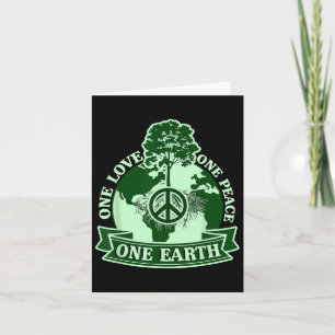 One Love One Peace One Earth World Earth Day  Card