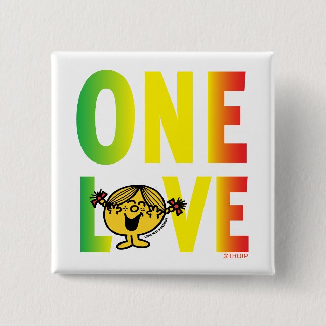 One Love Pinback Button (Front)