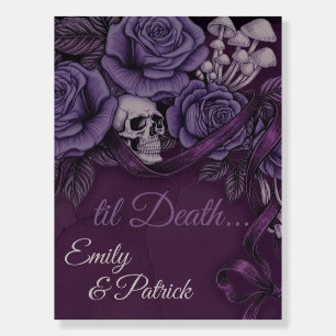 One Love, Plum Gothic Wedding Design Foam Board