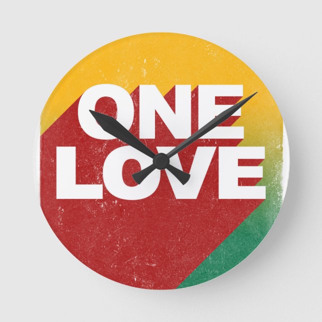 One Love Poster Round Clock (Front)