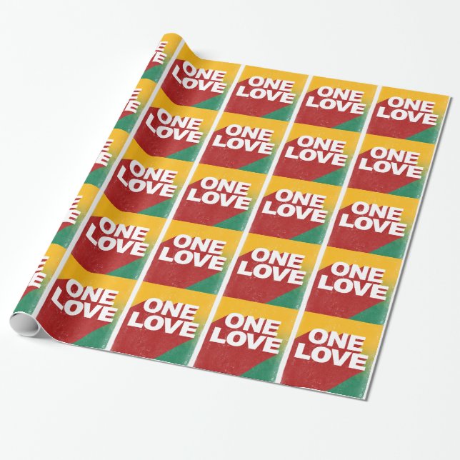 One Love Poster Wrapping Paper (Unrolled)