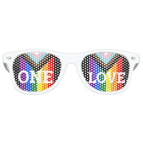 ONE LOVE Rainbow pride Shades  Party Sunglasses