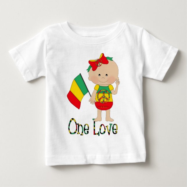 One Love Rasta Baby 2 Baby T-Shirt (Front)