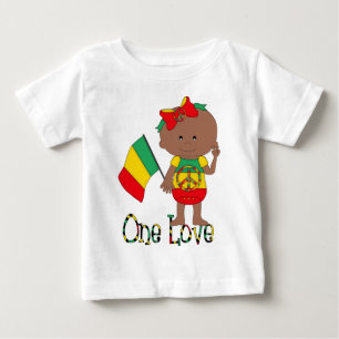 One Love Rasta Baby African American Baby T-Shirt