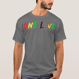 One Love Rasta Jamaican Flag Reggae Music T-Shirt