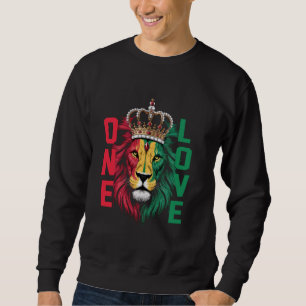 One Love Rasta Lion Jamaican Pride Reggae African Sweatshirt