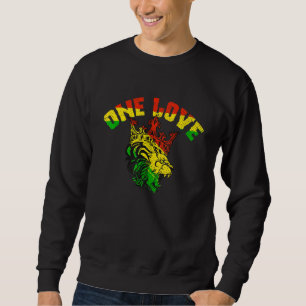 One Love Rasta Lion Jamaican Pride Reggae African Sweatshirt