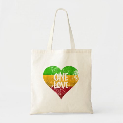 One Love Rastafari T_Shirt Jamaica Retro Vintage G Tote Bag
