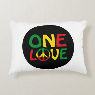One Love, Reggae design Accent Pillow